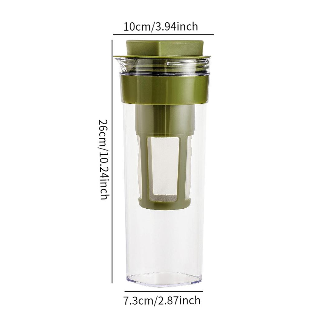 Cold Brew Coffee Maker Kitchen Gadgets Reusable Beverage Container Tea Pot for Hiking Camping Office Picnics Outdoor Activities