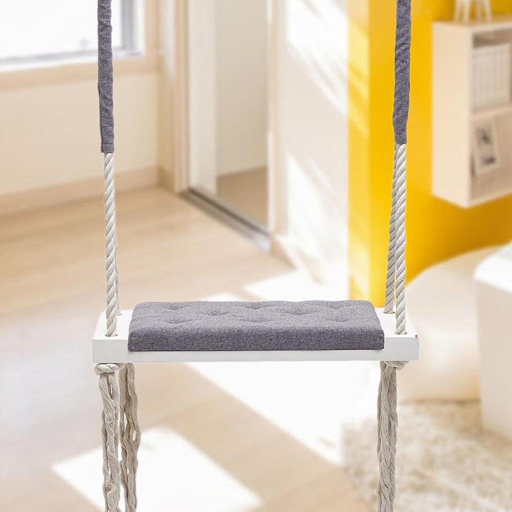 Wooden Swing Seat for Children Child Room Nursery Photography Props Gray