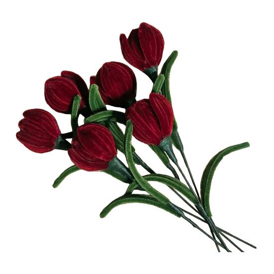 

Twisting Stick Tulip Wool Flowers Never Wither Floral Arrangement Long-Lasting Keepsake Flower for Home Decor