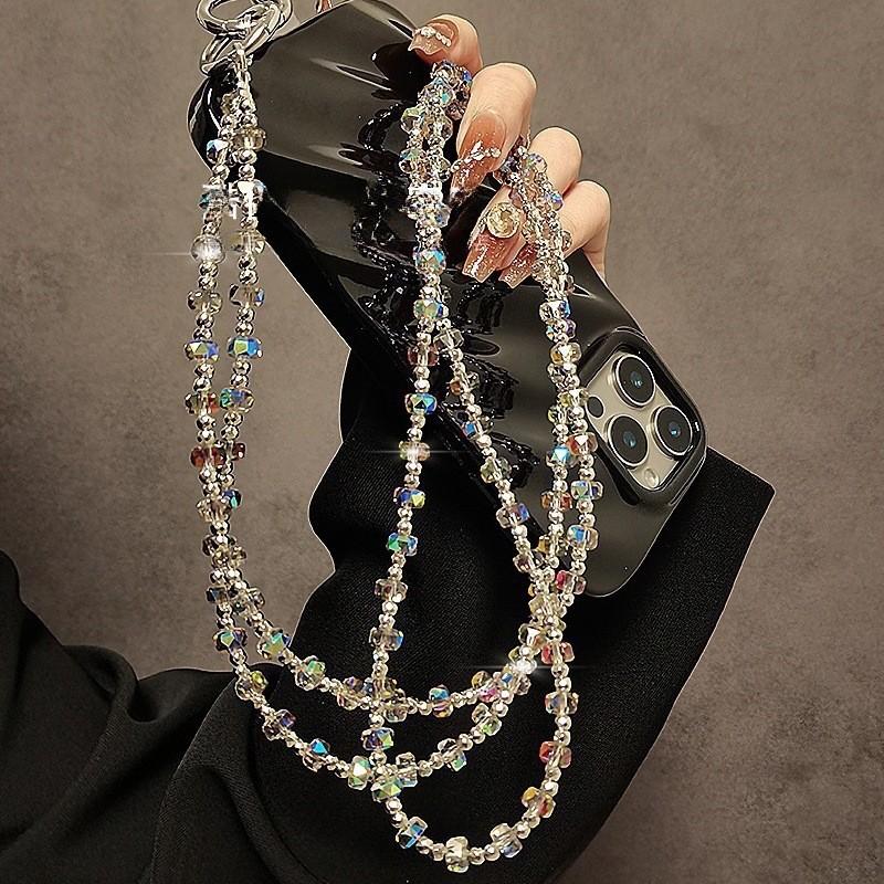 Phone Lanyard Pvc Beaded Crossbody Chain For Men And Women