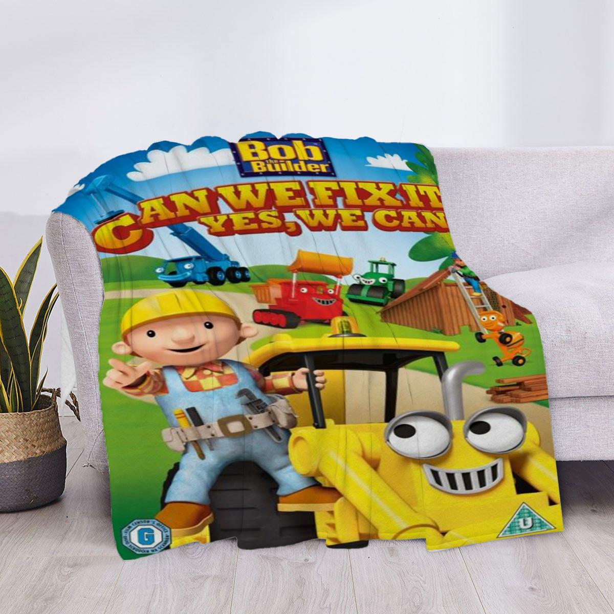 

Cute Blanket Bob the Builder Fluffy Soft Blankets & Throws Plaid Bed Throw Sofa Knee Microfiber Star H Anime Luxury Cover Child 75x90cm
