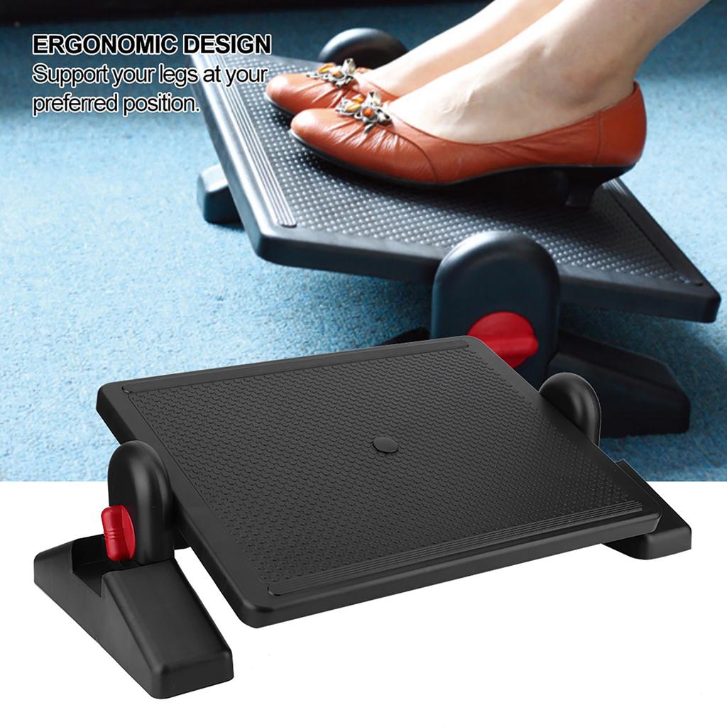 Portable Ergonomic Foot Pedal Rest Adjustable Height for Office Home Use
