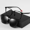 Multifunctio Eyeglasses Frames With Magnetic Absorption Optical Sunglasses Large Square Anti- Blue Lightweight Glasses For Male