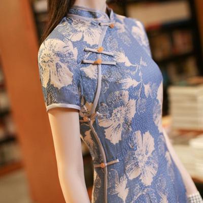 Enhanced Retro Qipao: Elegant Mid-Length Dress for Young Women
