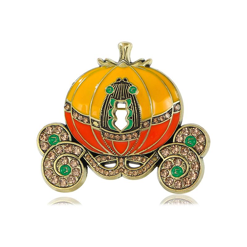 Pumpkin Car Oil Dripping High-end Light Luxury Halloween High-end Women's Brooch