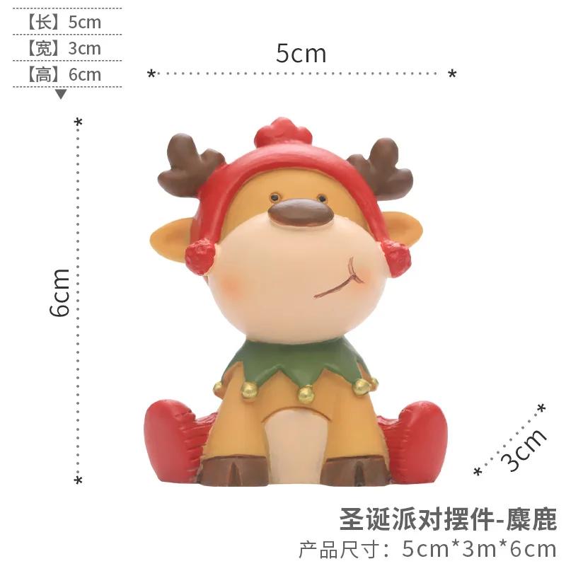 

Ins Cartoon Christmas Gift Table Decoration Ornaments Creative Resin Crafts Cake Baking Knickknacks Wholesale