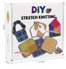 Girls' DIY Fabric Wallet Kit: Handmade Rainbow Knitting Machine with Elastic Rope for Ages 3-6.