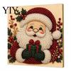 Numbered Canvas Painting Christmas Faux Pearl Art Kit, Santa Snowy Cottage DIY Kits for Adults 3D Bead Craft Set Adults, Home Winter Holiday