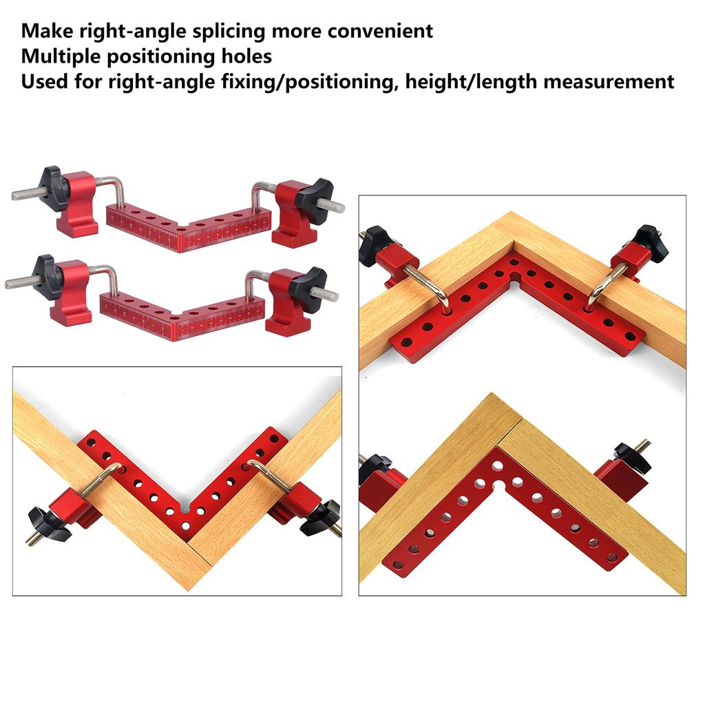 Woodworking Positioning 2 Sets 90° Positioning Right Angle Fixture Woodworking Splicing Clamp Accessories