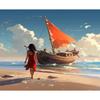 CHENISTORY Paint By Number Beach Couples Girl Drawing On Canvas Wall Art Picture Coloring By Numbers Home Decoration Painting