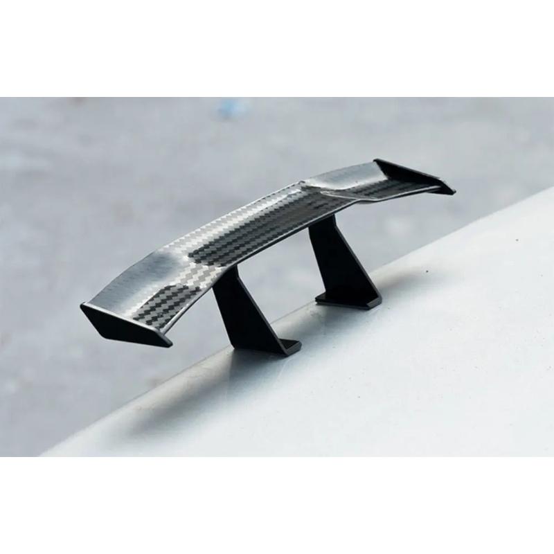 17CM Car Mini Tail Wing Carbon Fiber Look Modified Tail Wings Simple Model Auto Rear Spoiler Decoration Car Accessories