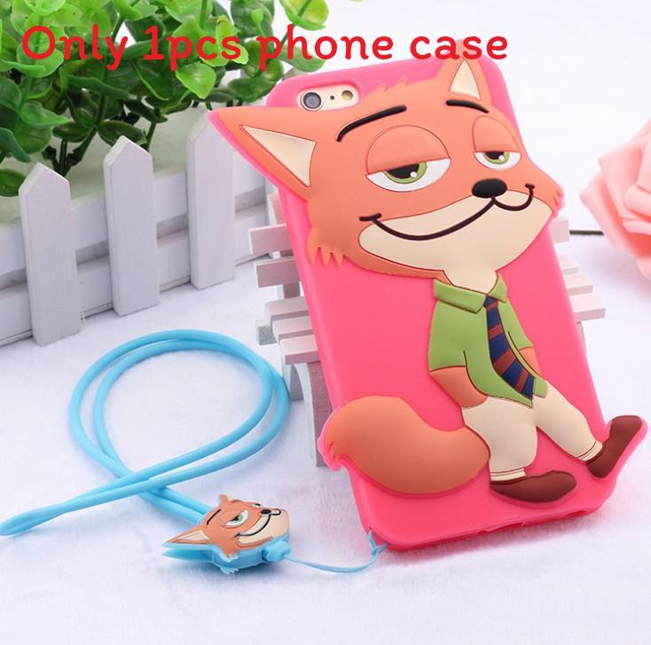For Iphone 5 5s 6 6plus Zootopia Judy Hopps Nick Wilde Silicone Mobile Cover With Shockproof Features For Teen Gift