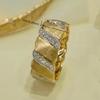 Elegant Two Tone Women Ring Inlaid Shining CZ Fashion Party Accessories Noble Wedding Engagement Versatile Lady Elegant Jewelry