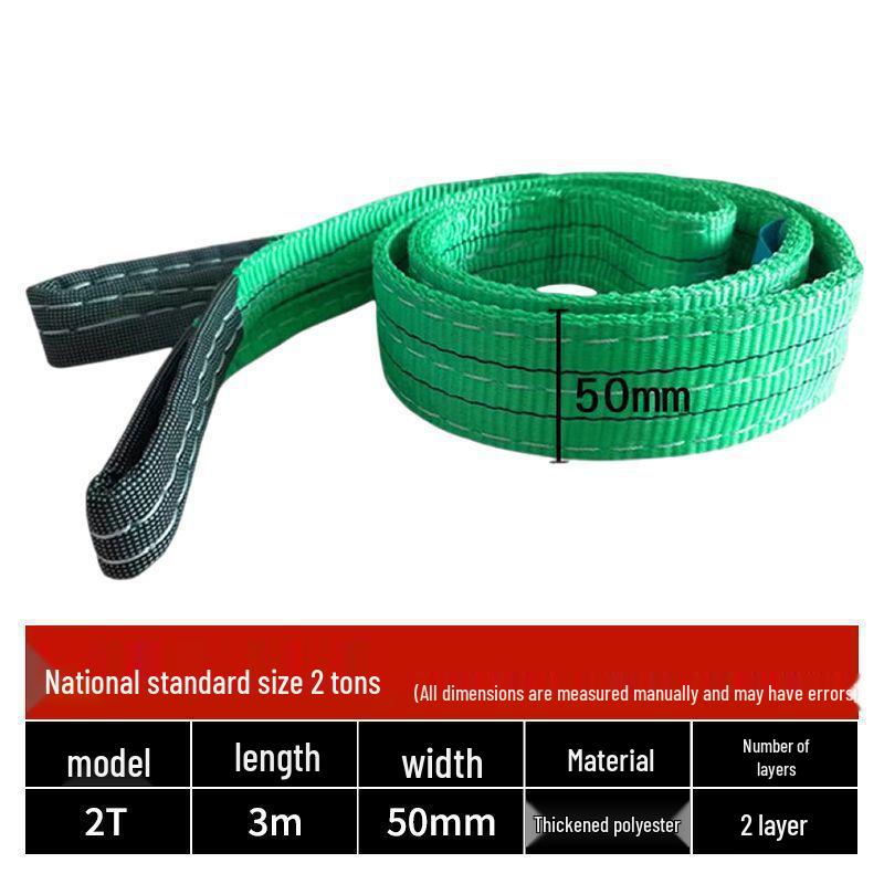 Durable Polyester Lifting Sling: 3, 5, 10 Ton Capacity Tow & Crane Strap