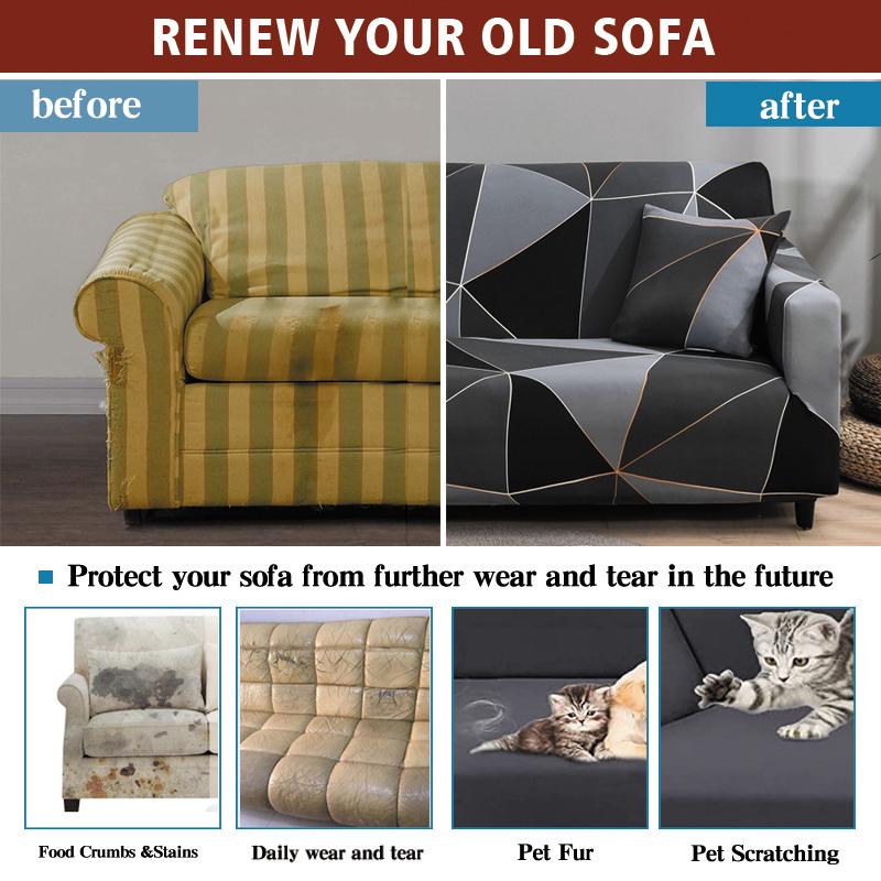 Stretch Sofa Cover Floral Printed 1/2/3/4 Seater Sofa Covers for Living Room Armchair L Shaped Corner Sofa Cover Couch Cover 1pc