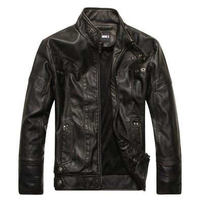 Fashion Trendy Jacket Men's Coat Men's Motorcycle PU Leather Coat