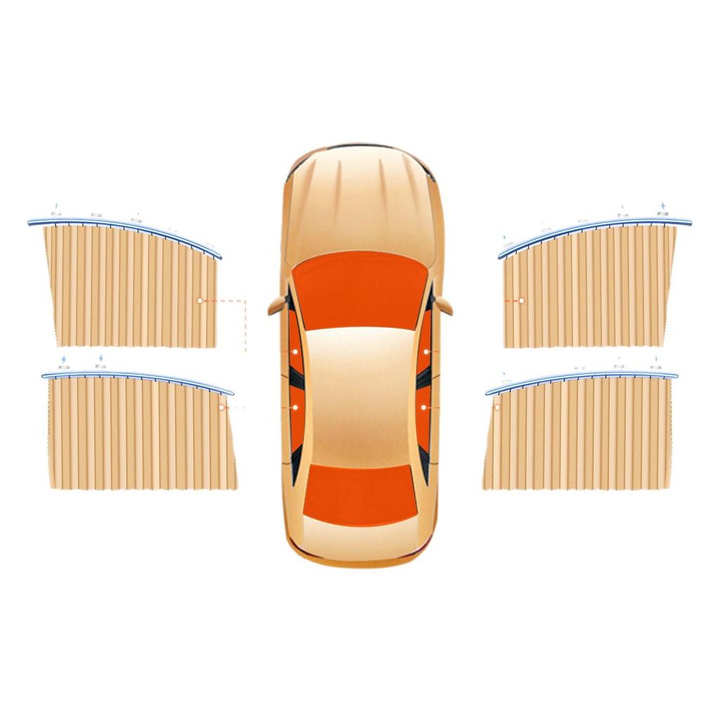 Magnetic Car Window Sunshade Curtains for Privacy and UV Protection