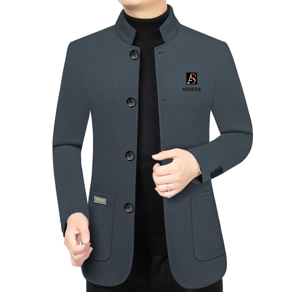 Men's Versatile Slim-Fit Stand-Collar Jacket - Spring 2025 Fashion Trend