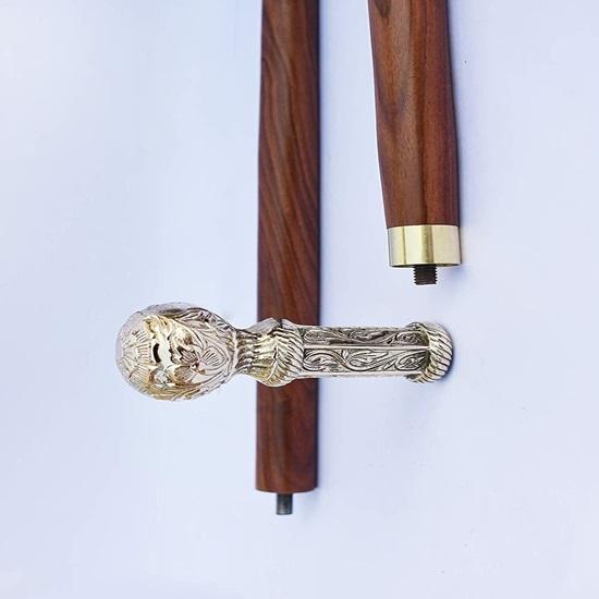 Handmade Victorian Shape Long Stacked Handle Stylish Walking Stick Nautical