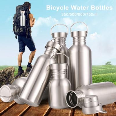 Leak-Proof Single Walled Insulated Stainless Steel Water Bottle Metal Flask Bicycle Water Bottles