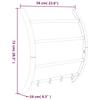 Towel Rack with Hooks Silver 56 X 16 X 72 Cm Aluminum