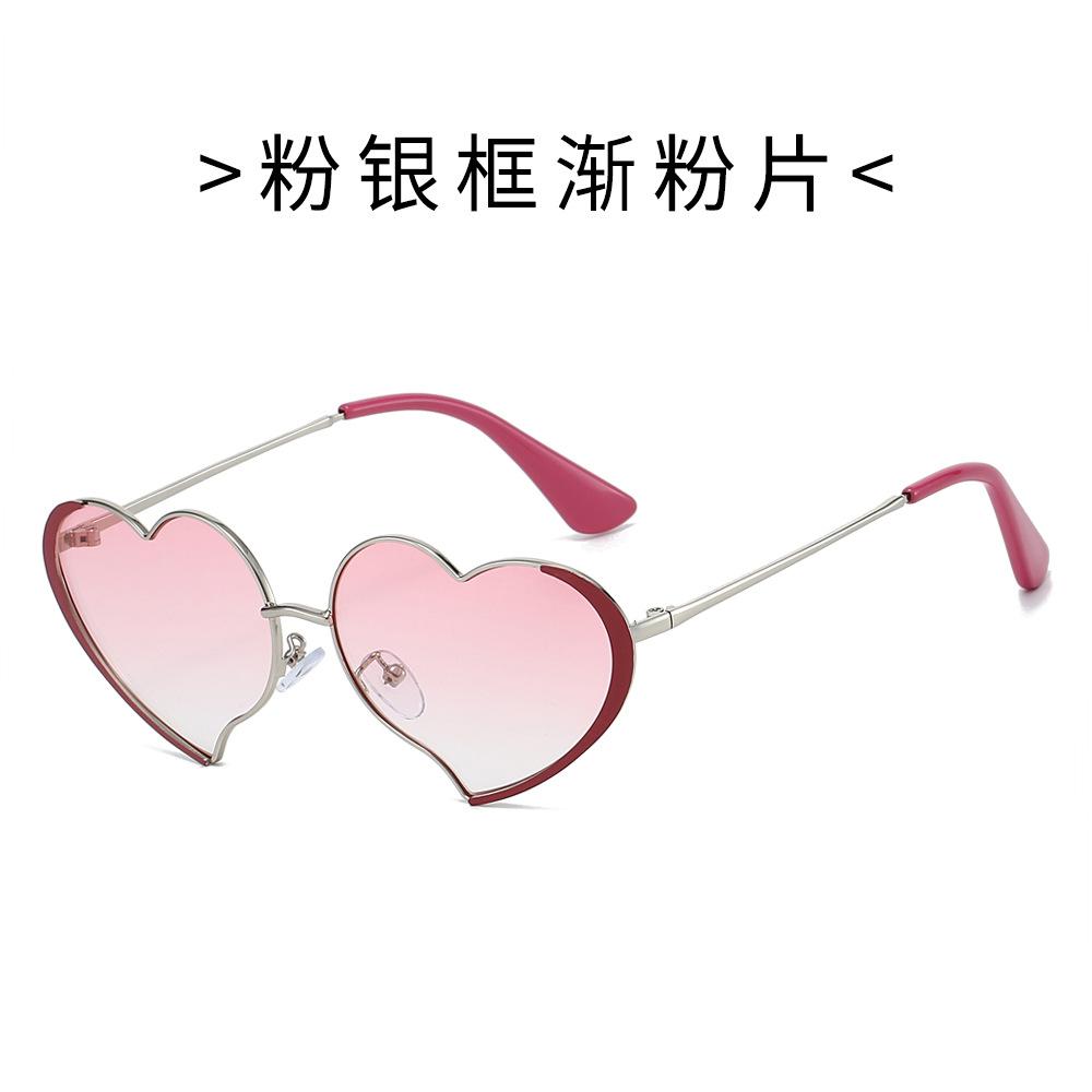 Metal Frame Sunglasses, Heart-shaped Sunglasses, Quirky Sunglasses, Street Style, Trendy Sunglasses