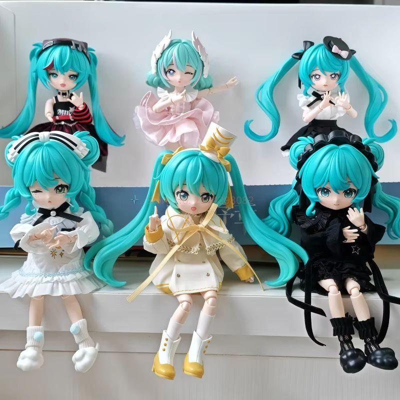 2026 Hot Hatsune Miku Vocaloid Series  14cm Kawaii Articulated Bjd Figure Desktop Shelf Decor Perfect Toy Gifts