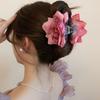 Cloth Rose Shark Clip Korean Style Seaside Vacation Headwear Simulated Flower Hair Claw  Women