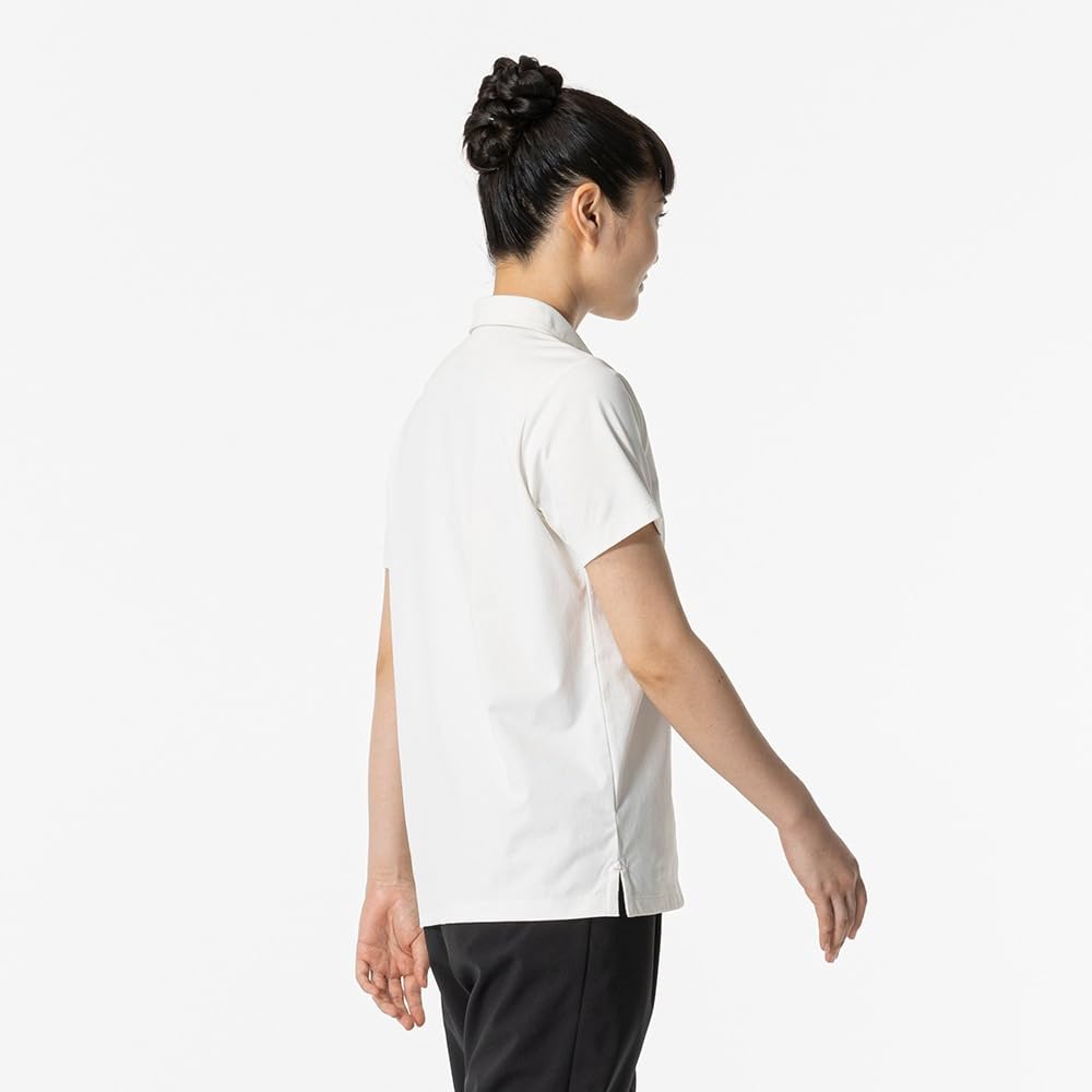 Mizuno Soft Dry Polo Snow Short Women's Shirt, White, 32MAB303, Sleeve, Comfortable, Moisture-Wicking, Quick-Drying, UPF50+