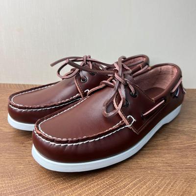 Men's Classic Low-Top Leather Boat Shoes - Casual, Lightweight, Handmade Fashion Trend