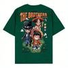 ONE PIECE Luffy Ace Sabo Brothers Unisex Pure Cotton Tshirt 2026 Summer Anime Print Round Neck Loose Family Short Sleeved Top