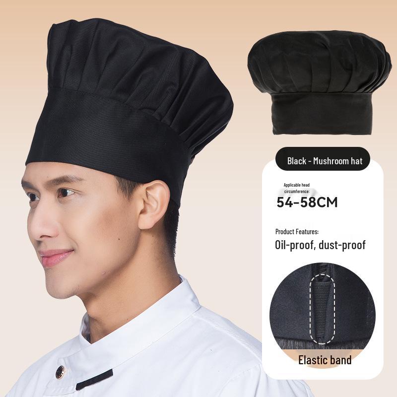 

Unisex Chef Hat for Kitchen and Bakery - White Cotton Polyester Blend Adjustable