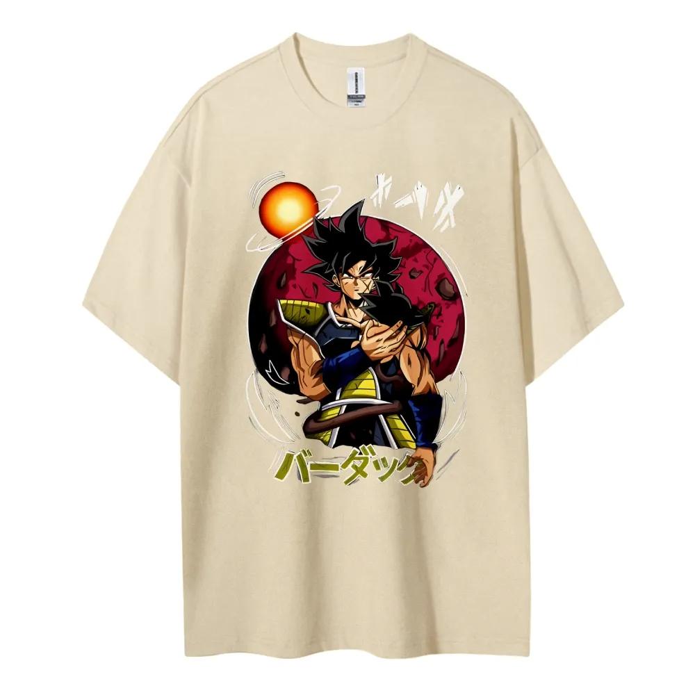 2026 Summer Dragon Ball Badak Goku Print Roundneck Tshirt Cotton Casual Shirt Suitable for Both Men and Women