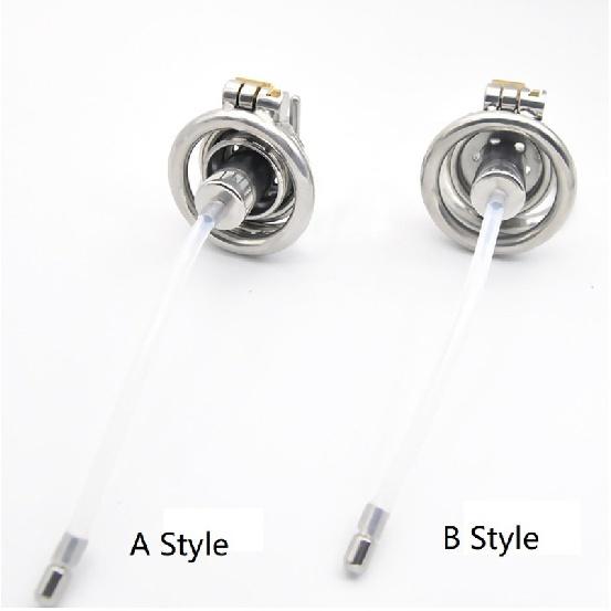 2022 Sissy Screw Lock Bondage Negative Chastity Device Metal Cock Cage With Silicone Catheter Gay Slave BDSM Adults Sex