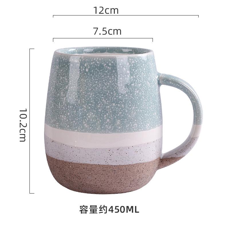 Kiln-changed Tea Mug Large Capacity Breakfast Office With Lid Water Cup Ceramic Coffee Cups Beer Mugs Drinkware Christmas Funny
