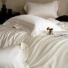 Premium Ultra-Fine Tencel 4-Piece Bedding Set: Solid Color Ice Silk Duvet Cover for Summer