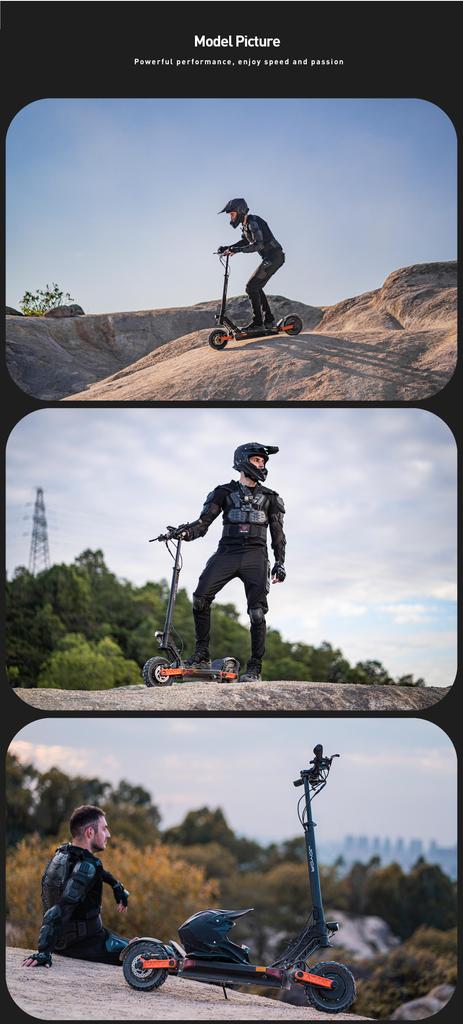 JOYOR S8-S-Z Electric Scooter - 600W*2 Motors 48V26AH Battery 75KM Range Disc Brakes - Black- NO ABE.
