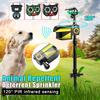 Garden Sprinkler Spike Lawn Grass Motion Activated Water Animal Cat Dog Pet Repellent Deterrent Sprinkler Pest Repellent Black
