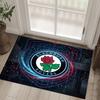 Blackburn Rovers Football Design Crystal Velvet Carpet Cozy Non?Slip Printed Rug For Bedroom Living Room Entrance