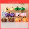 Porte-clés Peluche Citrouille d'Halloween Avec Lumière Phosphorescente Pour Décoration de Fête et Cadeaux