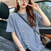 ZANZEA Women Casual Round Neck Plaid Print Loose Short Sleeve Blouse