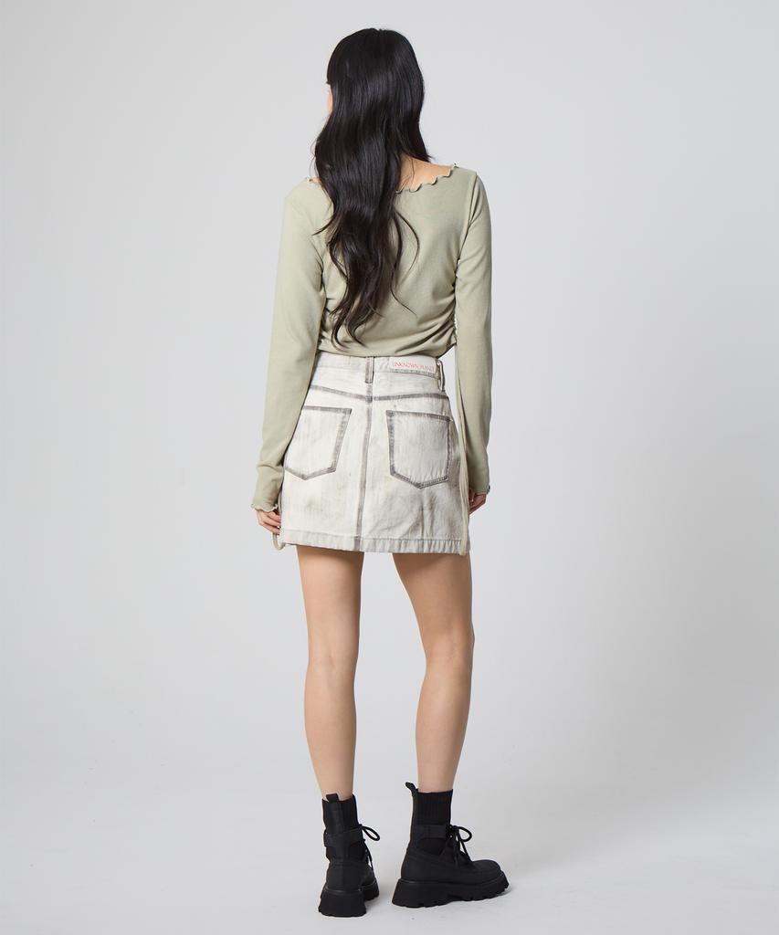 Unknown Planet Mini Skirt Dirty White