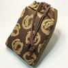 Maruzen Drawstring Bag with Gusset, Shingen Bag, Maruryu Design, Made In Japan, Brown, Approx. 28 X 20 X 4 Cm
