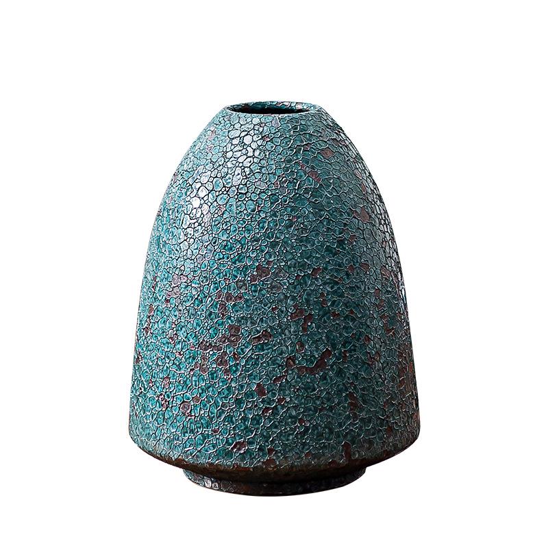 Handmade Japanese Zen Pottery Vase - Retro Ceramic for Flowers or Water Cultivation.
