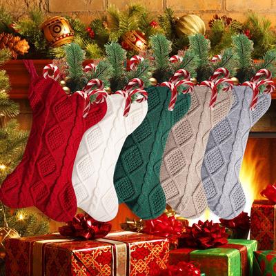 Creative Christmas Tree Ornaments: Knitted Bone Stocking Gift Bag