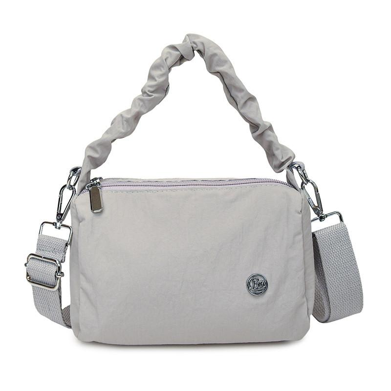 Nylon Boston Shoulder Bag With Zipper Closure For Daily Use