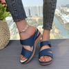 Women'S Slippers Booties Women'S Summer Open Toe Leather Slope Heel Sandal Slippers Casual Comfortable Outdoor Womens Slipper