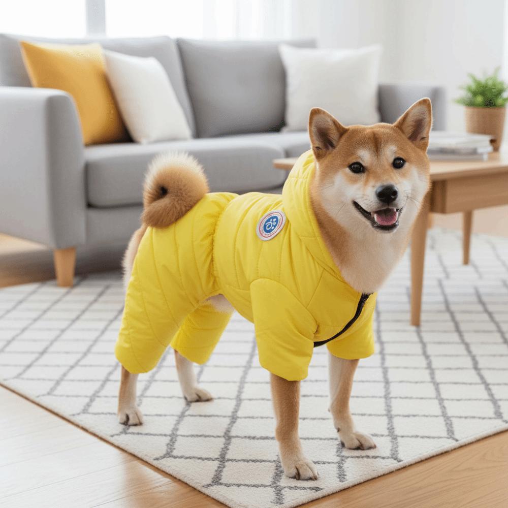 Dog Cotton Clothing Waterproof Dog Down Jacket Windproof Thickened Four Legged Dog Clothing Warm Dog Suit Daily Walk