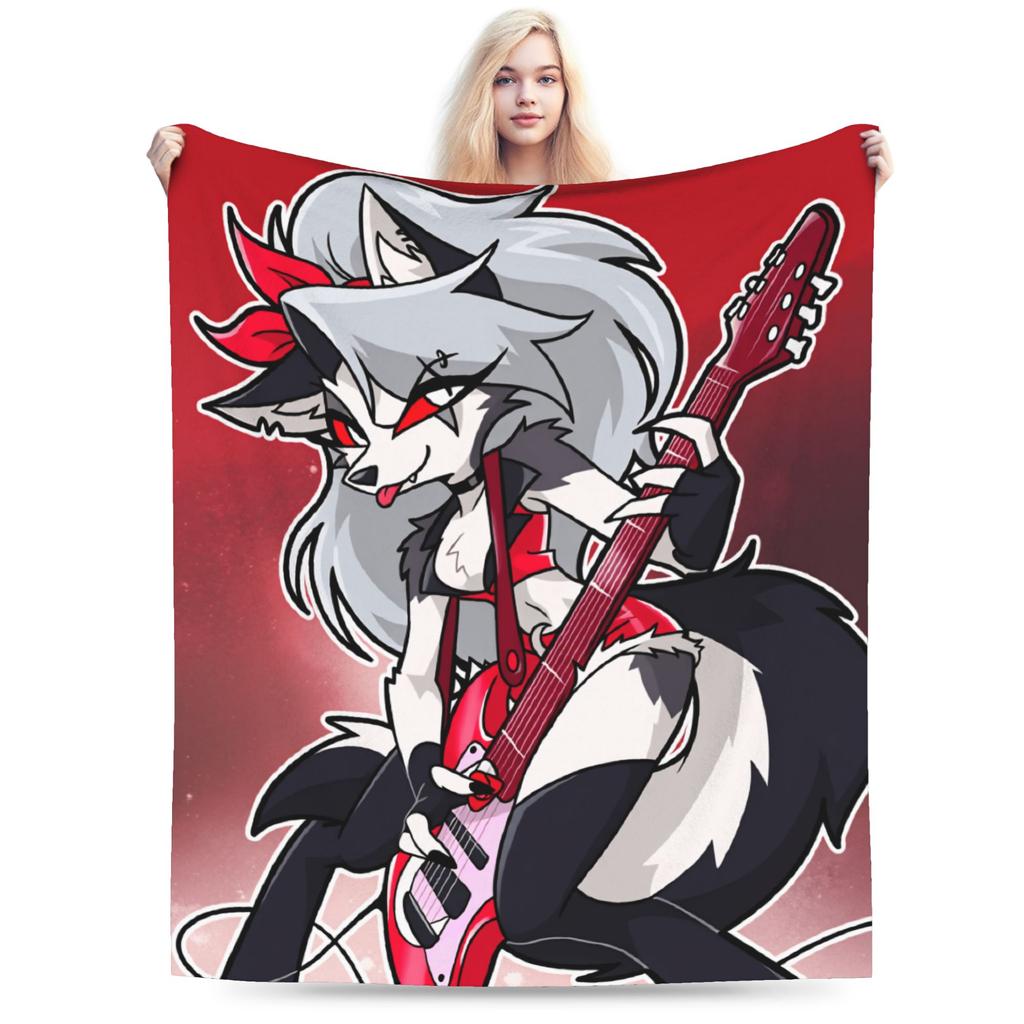 Warme Decken Junge Mädchen Dekorative Loona Bettwäsche Überwürfe Helluva Boss Flanell Tagesdecke Für Heimdekoration Lustige Sofa Bett Abdeckung