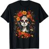 Short Sleeve T-Shirt De Los Muertos La Catrina Day of the Dead Sugar Skull Tee
